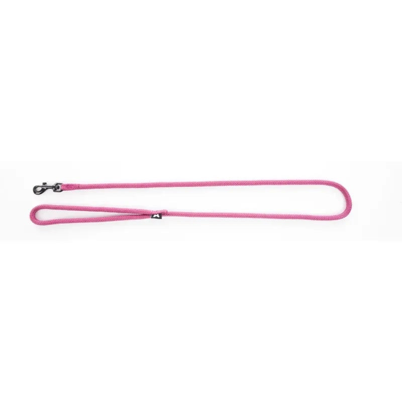 Laisse nylon rose Martin Sellier 1143174, 1m de long, tressée ronde avec clip chromé et logo marque,