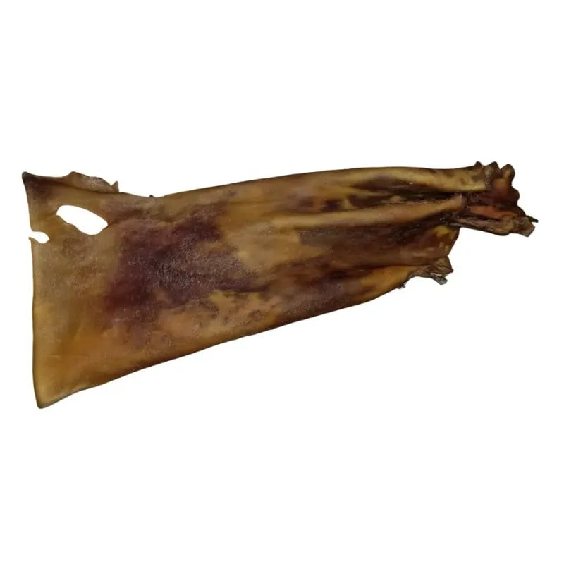Friandise Bubimex masque de bœuf XXL pour chien, gros morceau de bœuf séché à texture rugueuse et tr