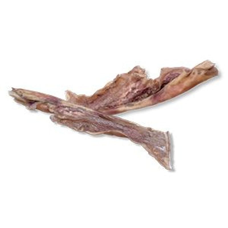 Vue en angle du friandise pour chien Bubimex masque de bœuf XXL, forme irrégulière en couches et tex