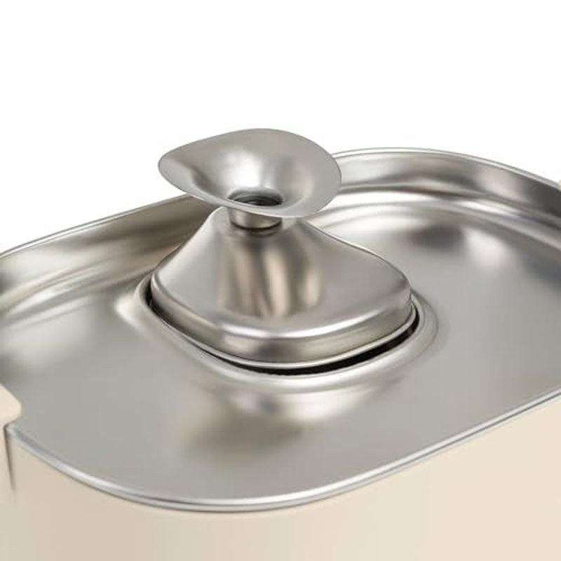 Variantes fontaine à eau Bandit 1143691 : crème, pêche et vert côte à côte avec bases noires et pomp