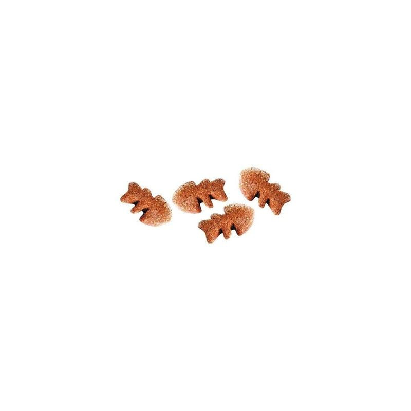 Gros plan sur les friandises croustillantes Carnilove Saumon Menthe pour chat, montrant plusieurs bo