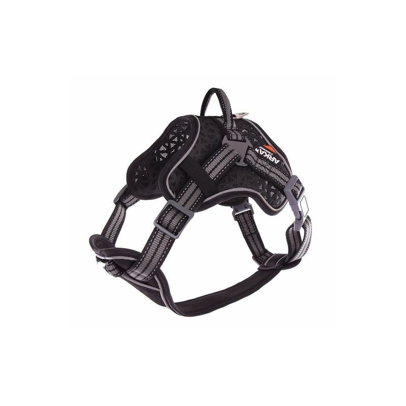 Harnais Arka Hoak gris taille M, design ergonomique avec plastron néoprène rembourré, sangle anti-tr