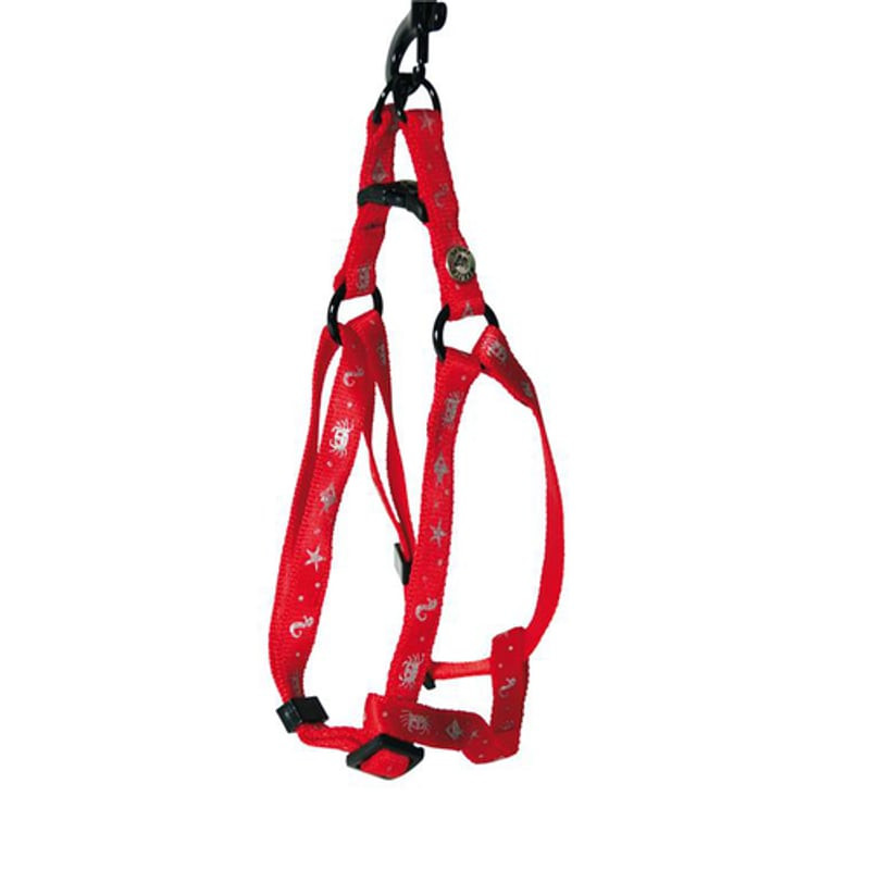 Harnais Martin Sellier 1143220 rouge XS pour chien suspendu avec crochet d'emballage et logo de marq