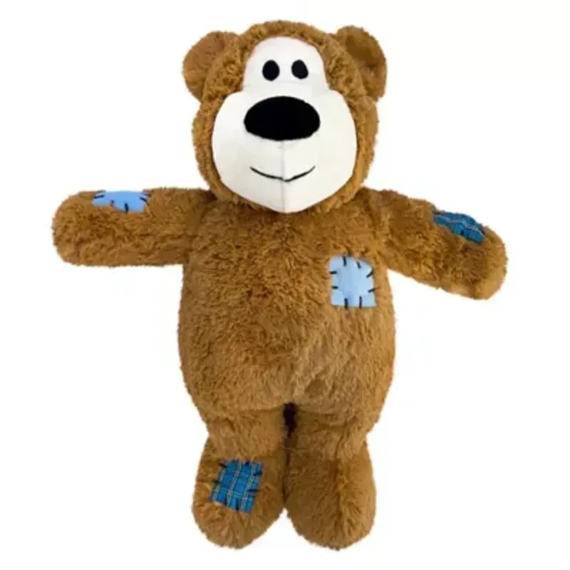 Vue latérale du packshot du KONG Wild Knots Bear XL sur emballage français, mettant en avant les pat