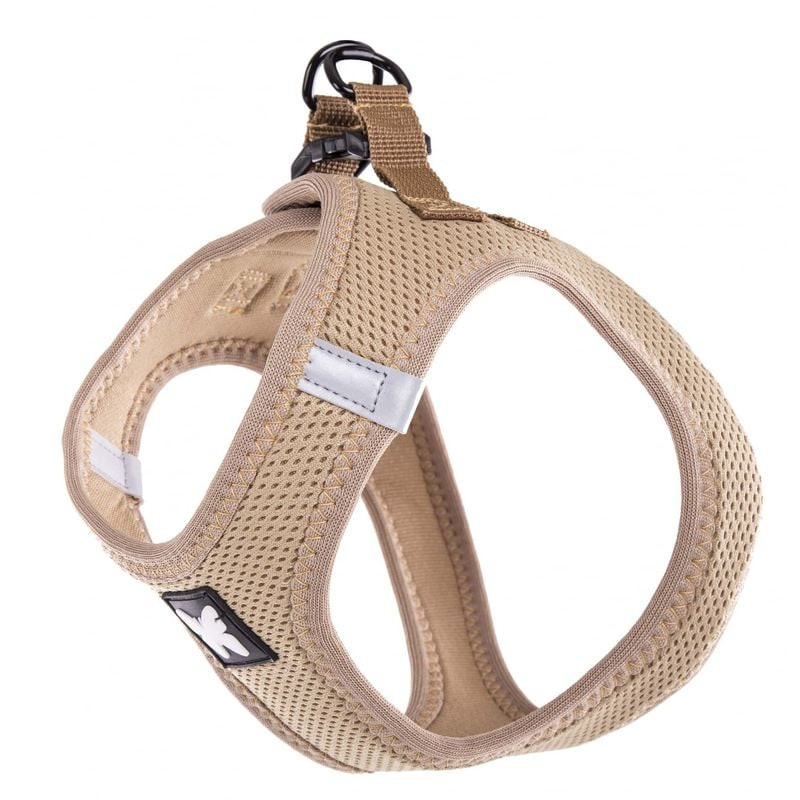 Harnais mesh Martin Sellier beige 3XS, vue avant montrant panneaux mesh respirants, sangles ajustabl