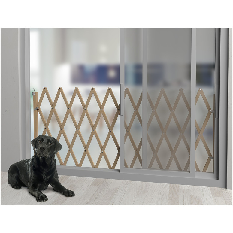 Barrière Vadigran bois accordéon brun 60-230cm pour chien | DO&KA