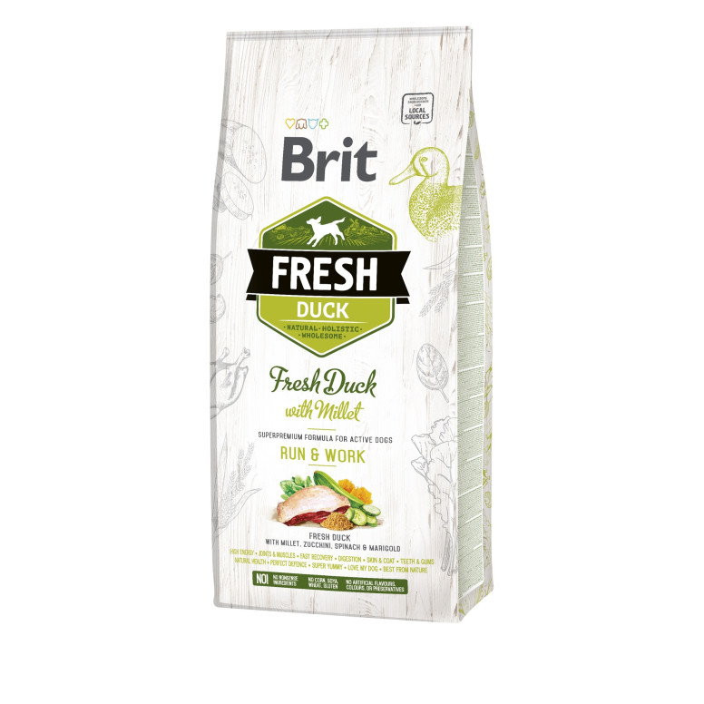 Croquettes Brit Fresh Canard 12kg - Santé, Énergie & Pelage Brillant