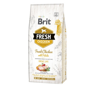 Brit croquettes chien adulte poulet frais 12kg - Nutrition premium