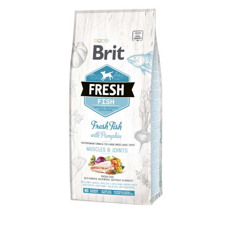 Brit Croquettes Chien Grand Poisson Frais 12kg - Santé Articulations