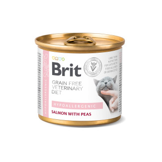 Pâtée Brit hypoallergénique pour chat saumon 200g - Santé peau & poil