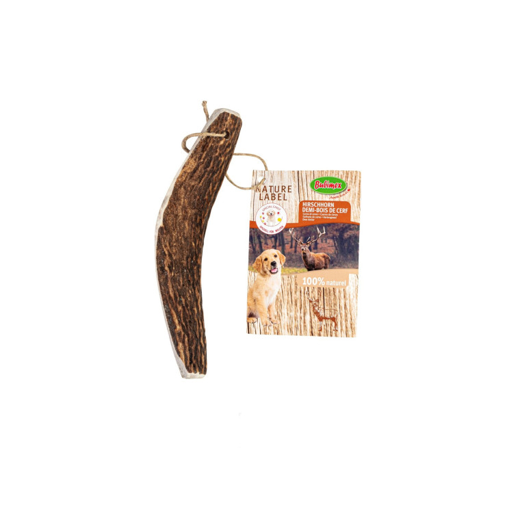 Friandise bois de cerf Bubimex - Mastication saine pour chien taille M
