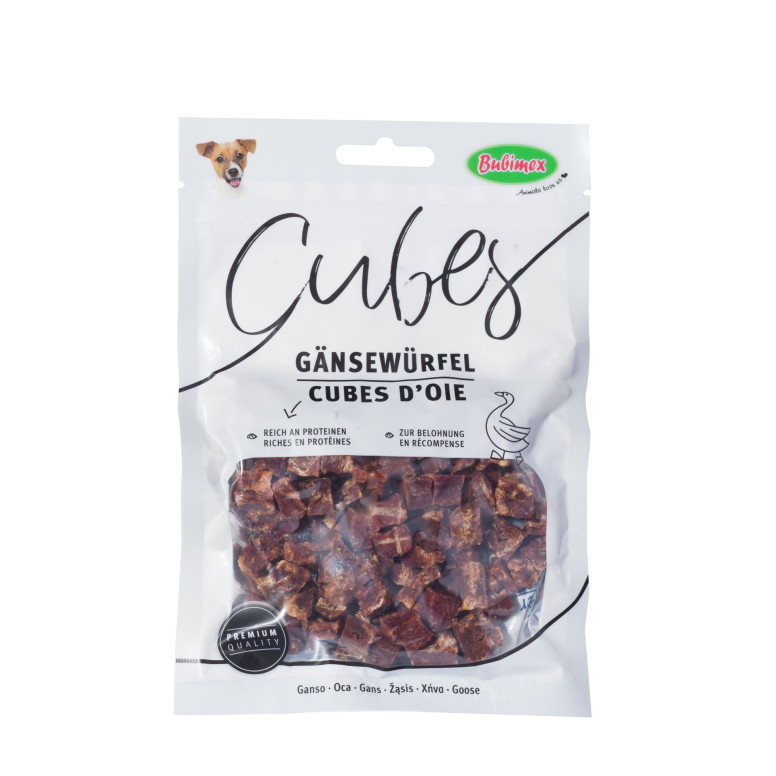 Bubimex Cube d'Oie 80g - Friandises protéinées pour chien