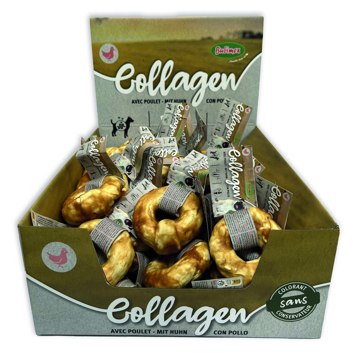 Bubimex Friandise Chien : Collagène & Poulet - Santé Articulations
