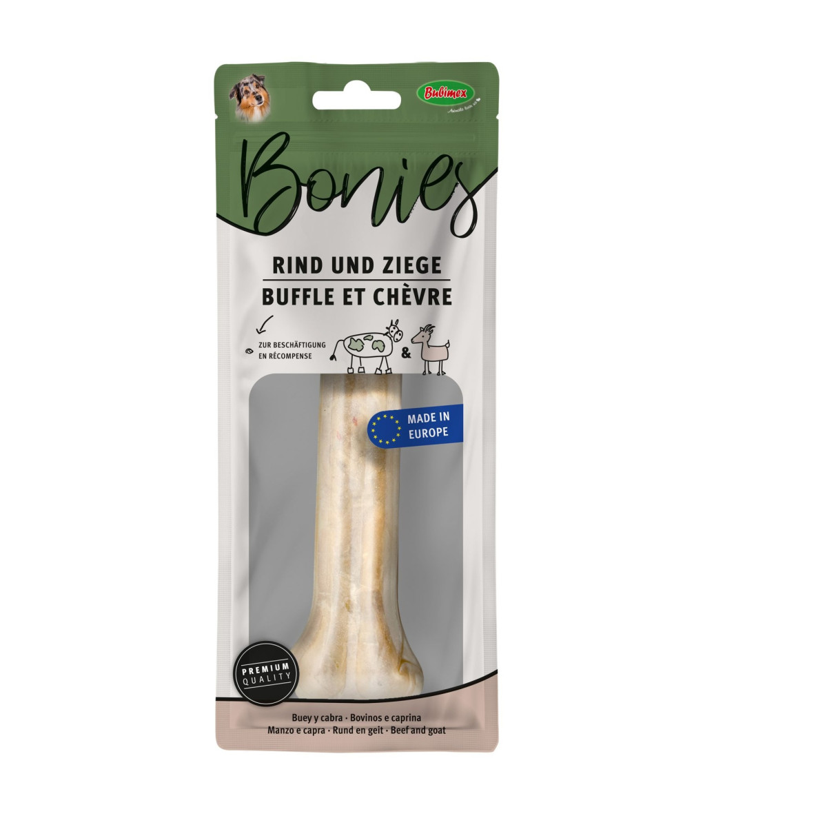 Bubimex : Os à mâcher chèvre 17cm, naturel et sans sucre