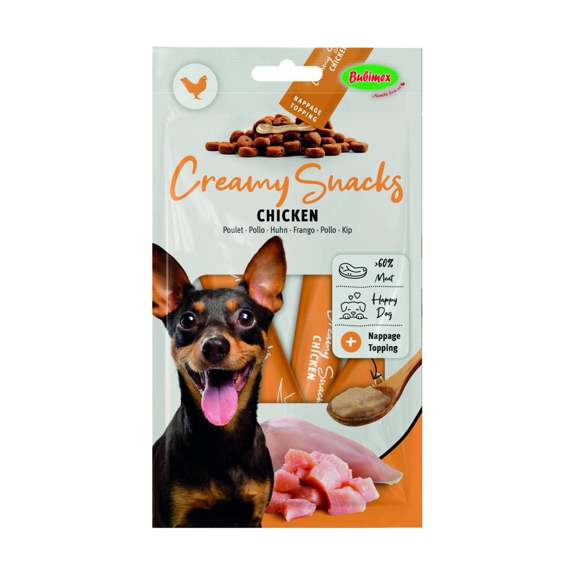 Bubimex : Friandises Poulet 60g - Texture onctueuse pour chiens