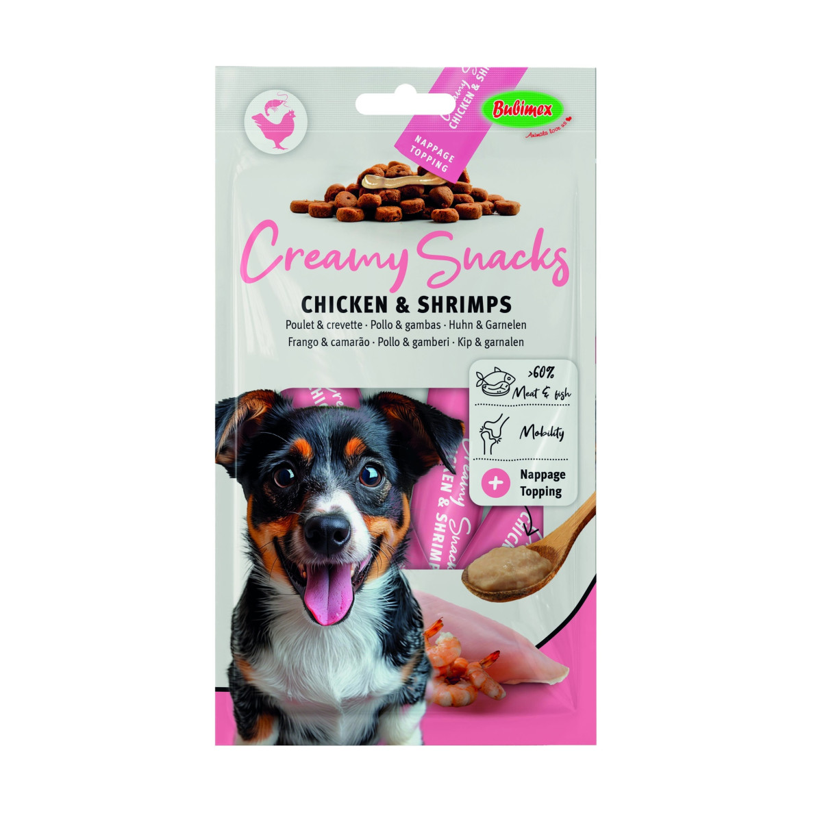 Friandises Bubimex Poulet Crevettes 60g - Gourmandises pour Chiens