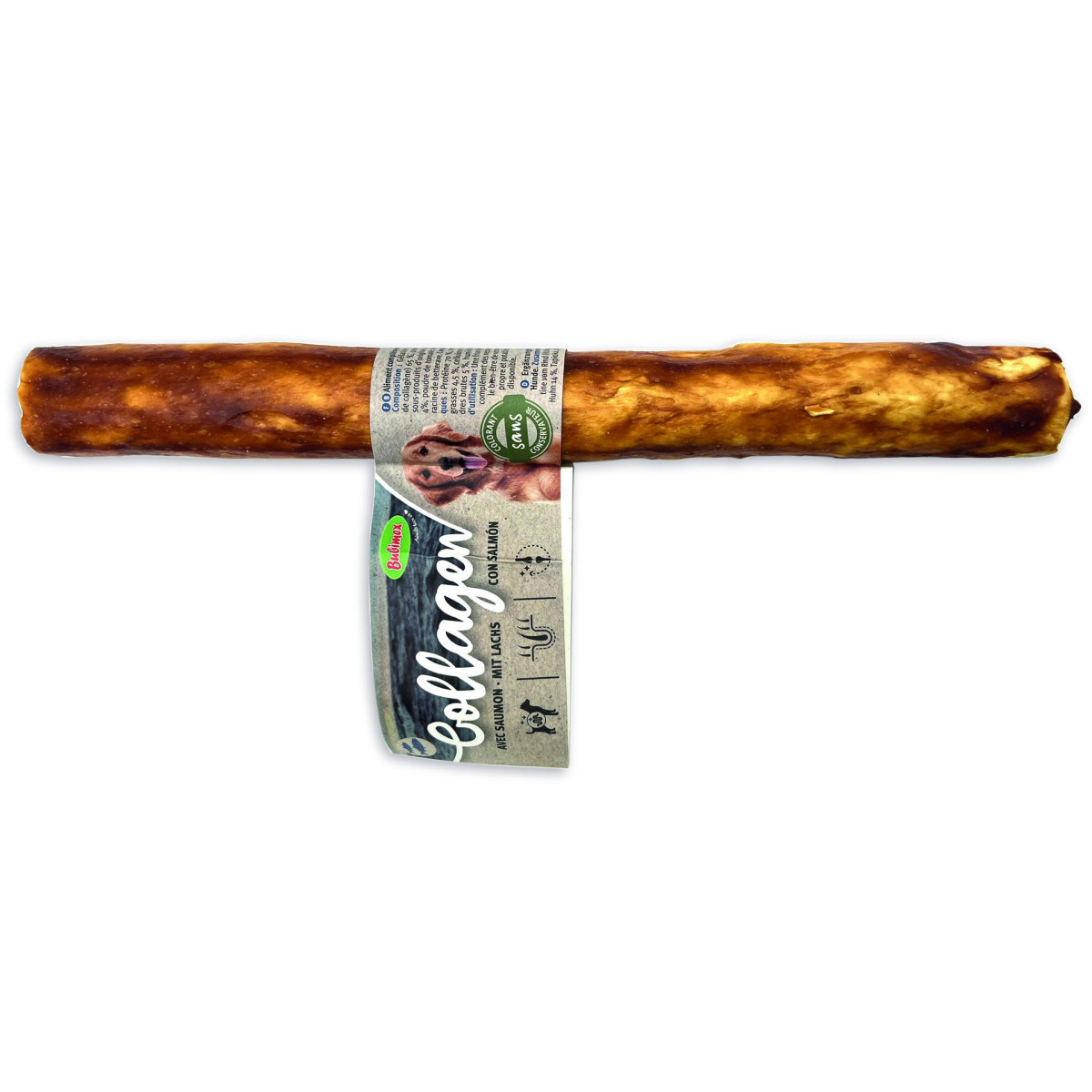 Bubimex : Sticks Collagène Saumon 25cm - Friandises Dentaires Chien