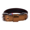 Collier confort Dakota Martin Sellier en cuir gris (30-50cm) pour chien