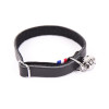 Collier confort Martin Sellier cuir feutrine noir pour chat