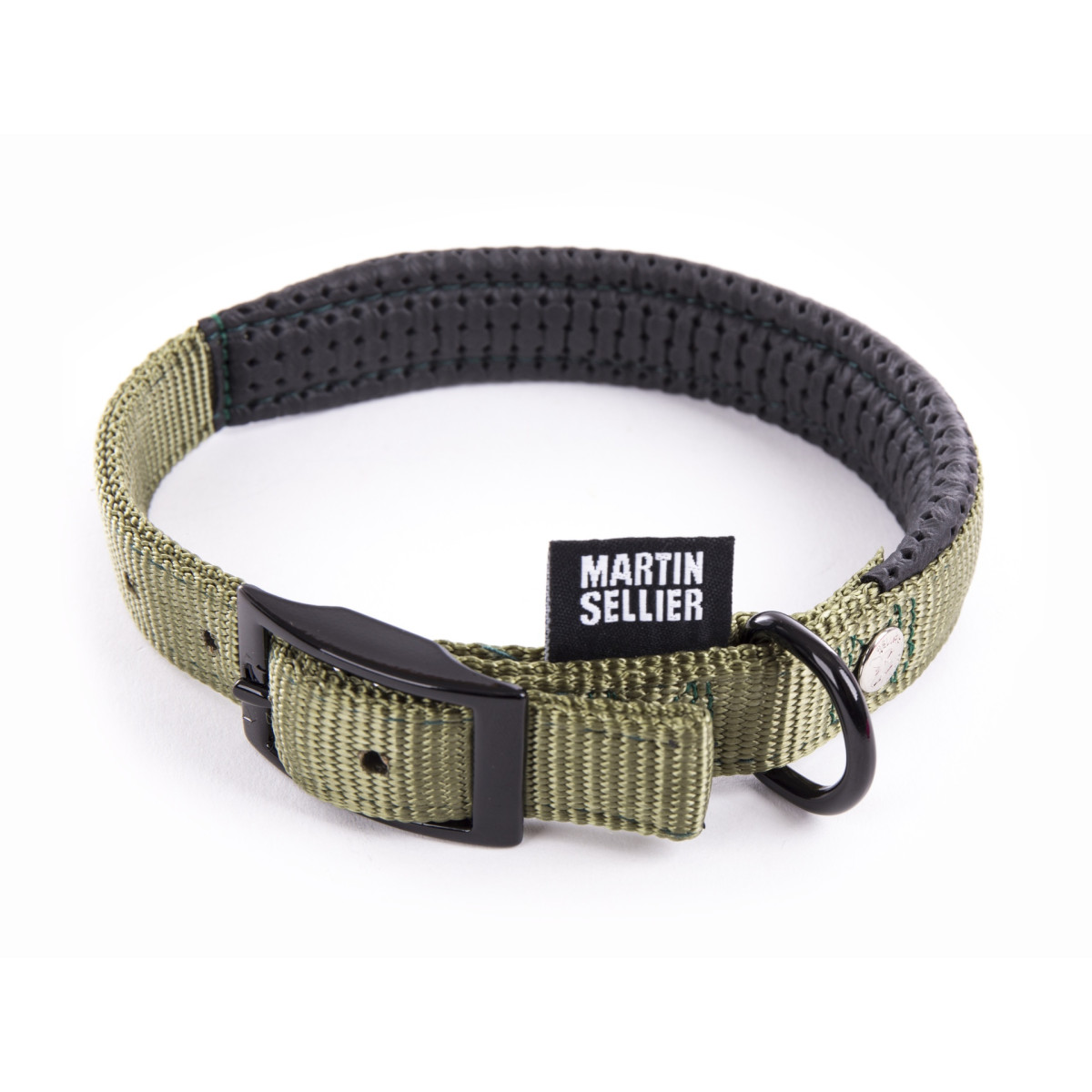 Collier Martin Sellier confort kaki 25-65 pour chien et chat | DO&KA