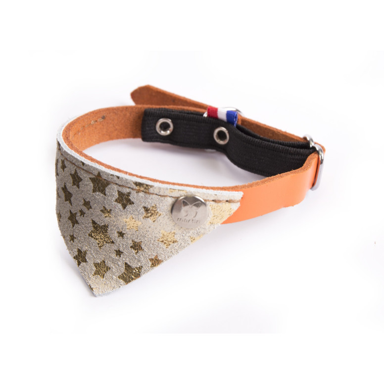 Collier confort Martin Sellier Miami doré orange (30 cm) pour chat