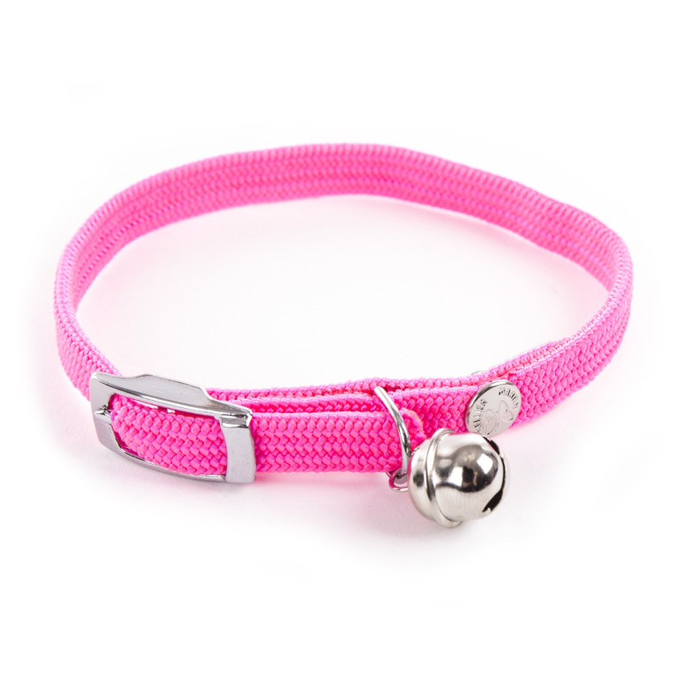 Collier EL nylon Martin Sellier rose fluo 10/30 pour chat | DO&KA