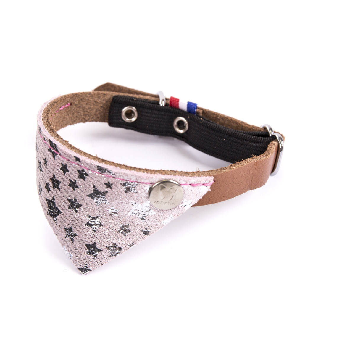 Collier confortable Miami Martin sellier rose cognac (30cm) pour chat
