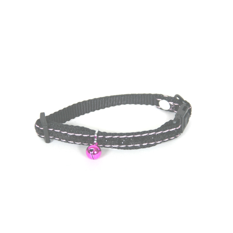 Collier pailleté noir Martin Sellier pour chat