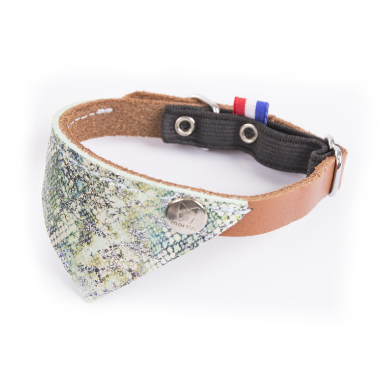 Collier pour chat Malibu Martin Sellier vert cognac (30cm) pour chat