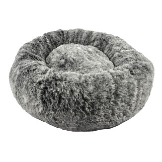 Coussin Donut Croci Noir - Confort Anti-Stress pour Chat (L)