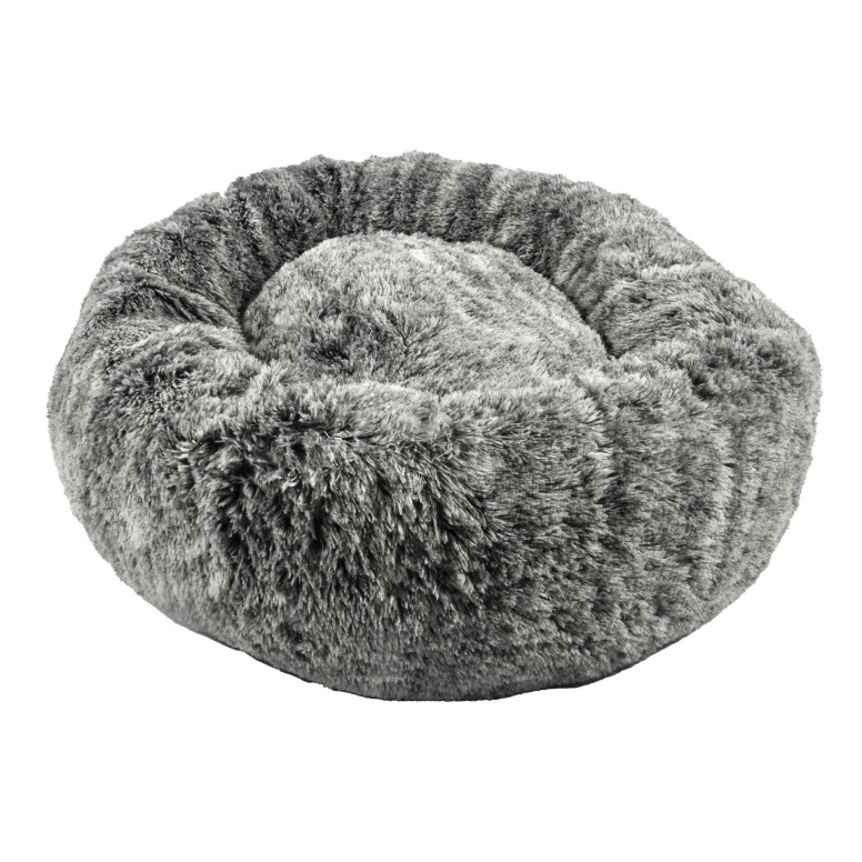 Coussin Donut Croci Noir - Confort Doux pour Chat (50x25cm)
