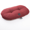 Coussin ovale confort Martin Sellier ouatine rouge et gris (45cm) pour chien et chat