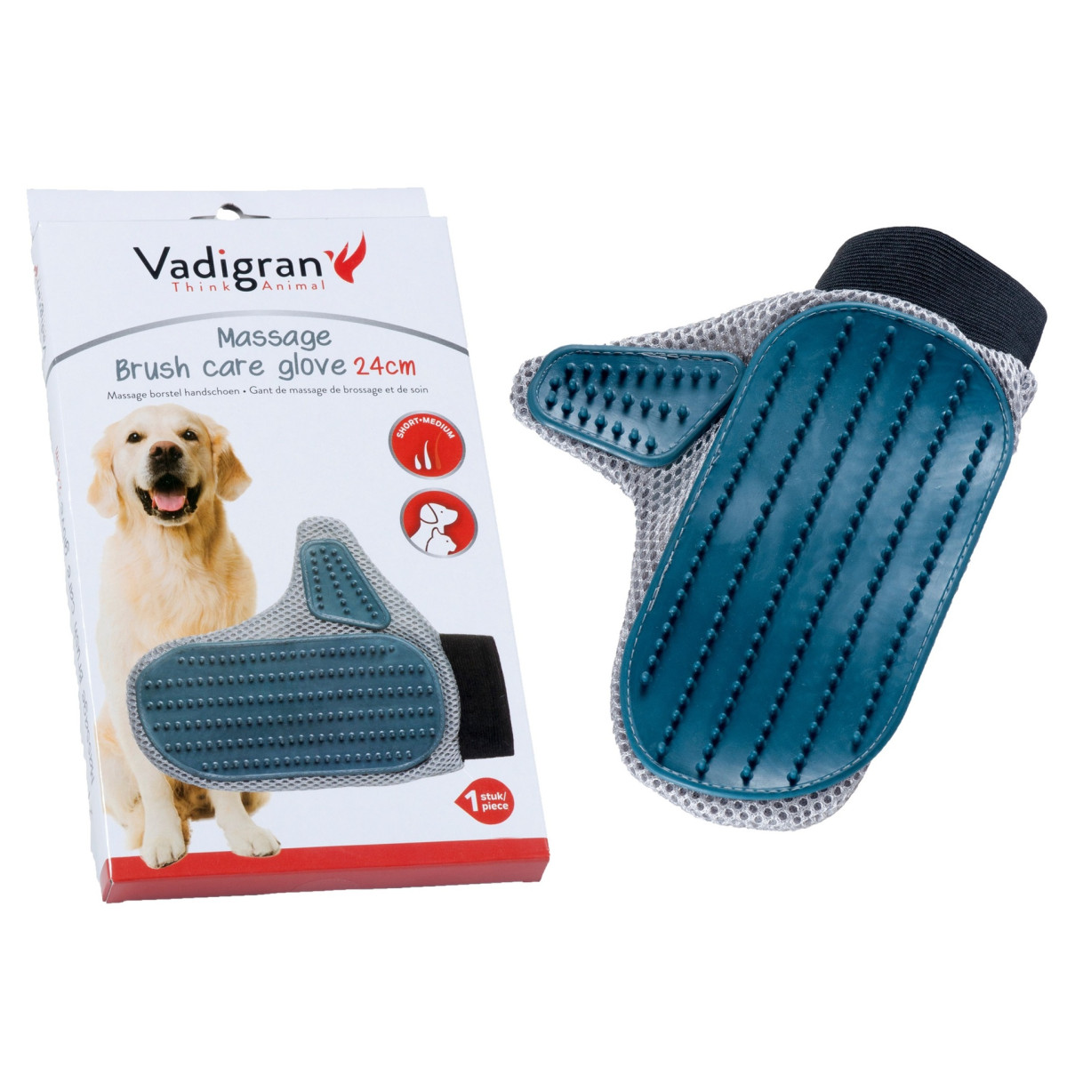 Gant de soins Vadigran en caoutchouc 24M pour chien | DO&KA