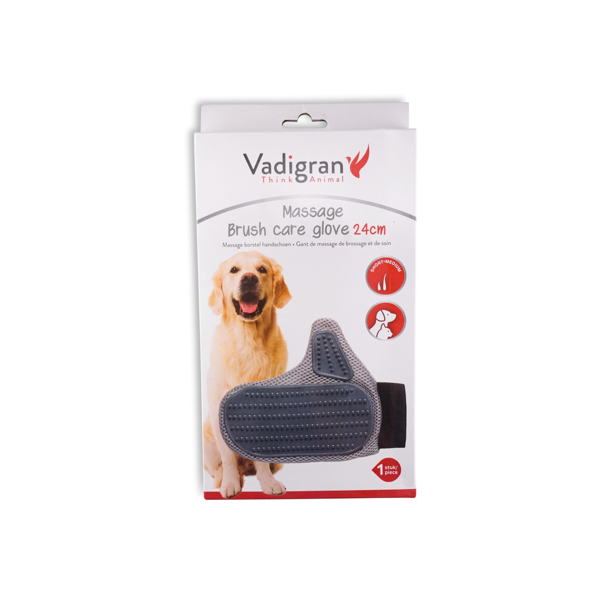 Gant de soins Vadigran en caoutchouc 24M pour chien | DO&KA