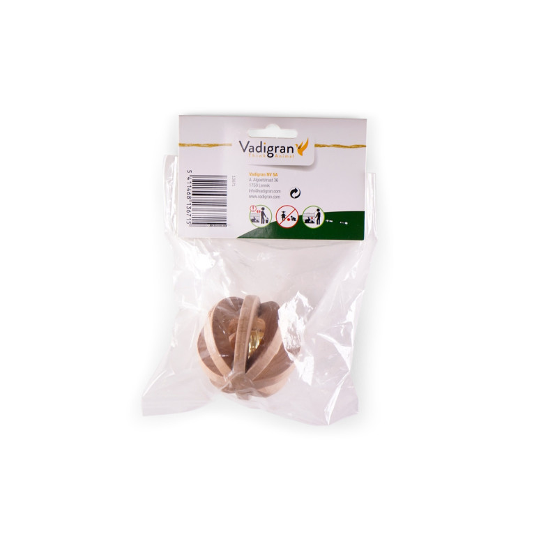 Jouet bois balle Vadigran 6cm pour rongeur | DO&KA
