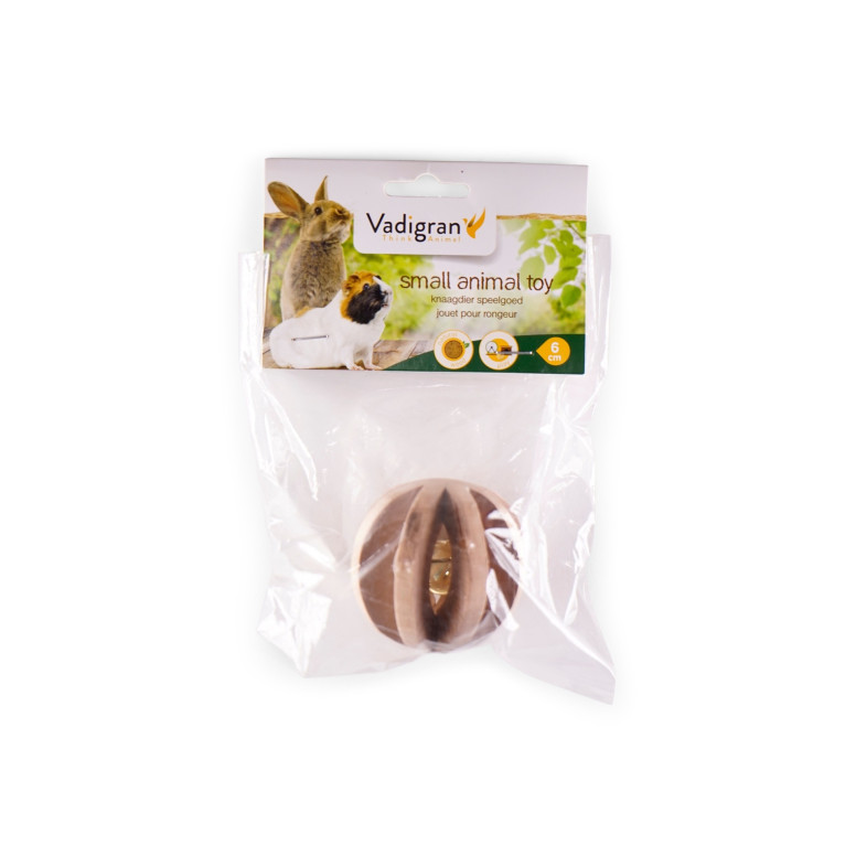 Jouet bois balle Vadigran 6cm pour rongeur | DO&KA