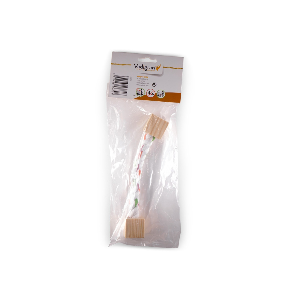 Jouet bois blocs et corde Vadigran 20cm pour rongeur | DO&KA