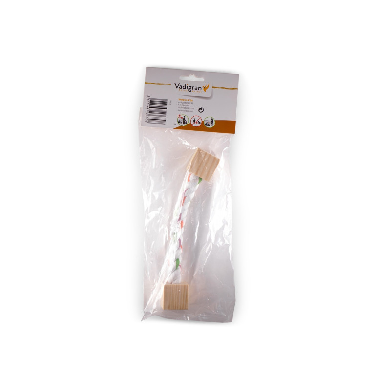 Jouet bois blocs et corde Vadigran 20cm pour rongeur | DO&KA
