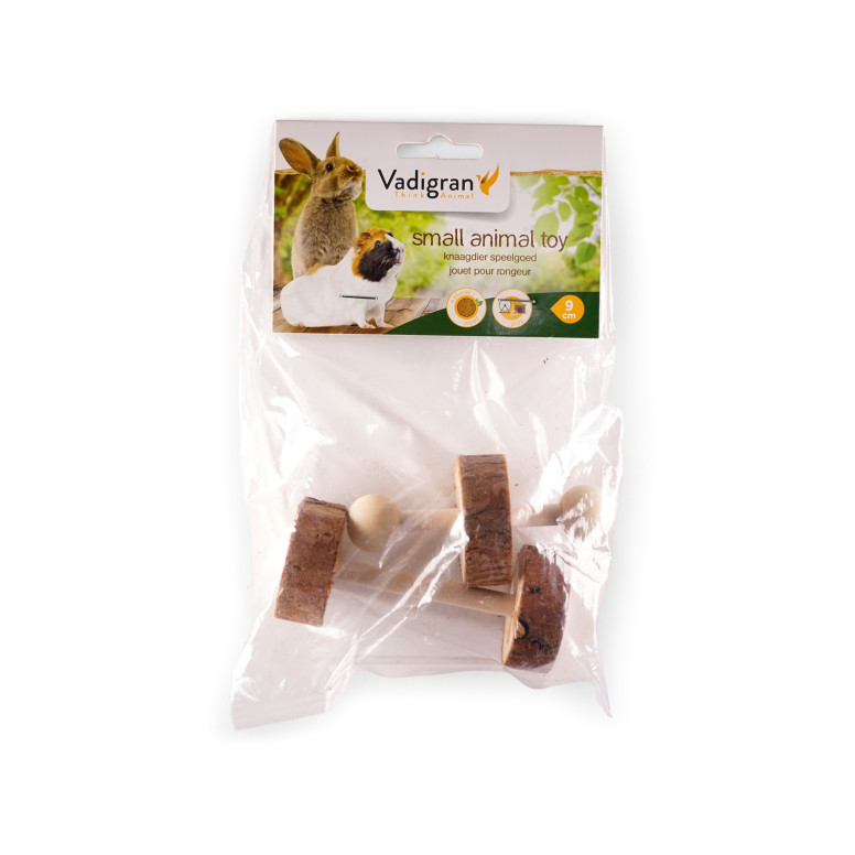 Jouet bois haltères Vadigran 9cm pour rongeur | DO&KA