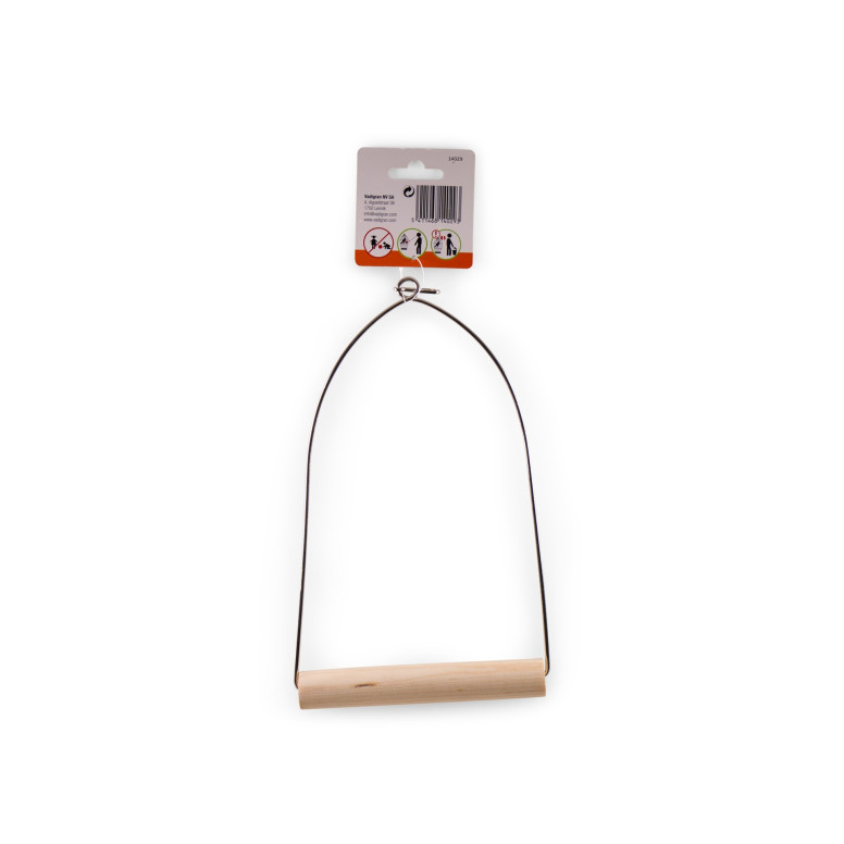 Jouet oiseau bois balançoire ronde Vadigran 15x27cm l pour oiseaux | DO&KA