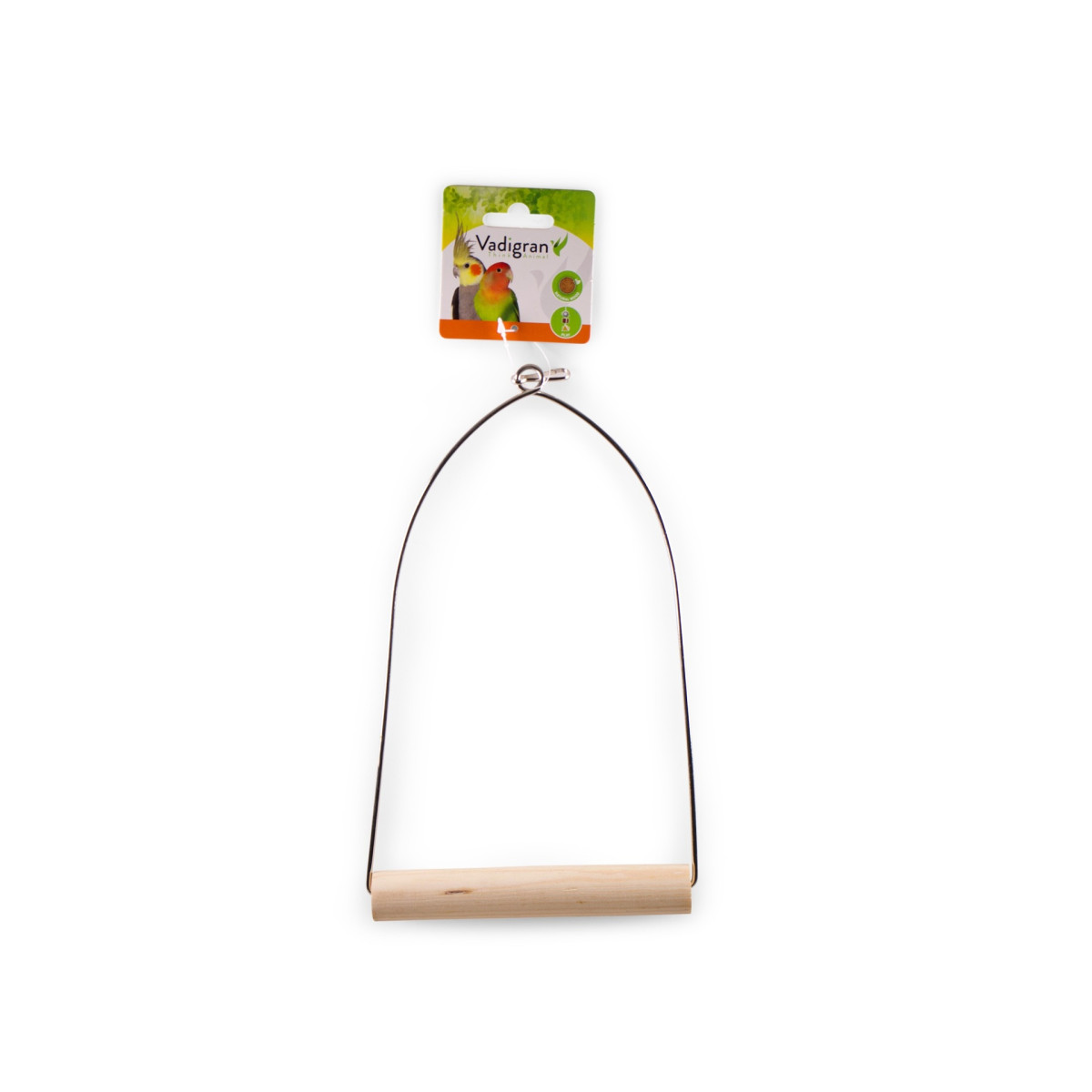 Jouet oiseau bois balançoire ronde Vadigran 15x27cm l pour oiseaux | DO&KA