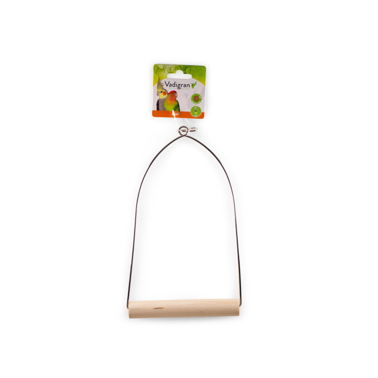 Jouet oiseau bois balançoire ronde Vadigran 15x27cm l pour oiseaux | DO&KA