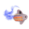 Jouet poisson volant Martin Sellier avec plume bleue pour chat