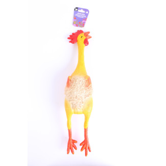 Jouet poulet en latex Martin Sellier grand modèle (latex) pour chien et chat