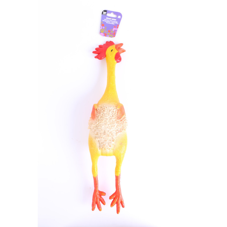 Jouet poulet en latex Martin Sellier grand modèle (latex) pour chien et chat