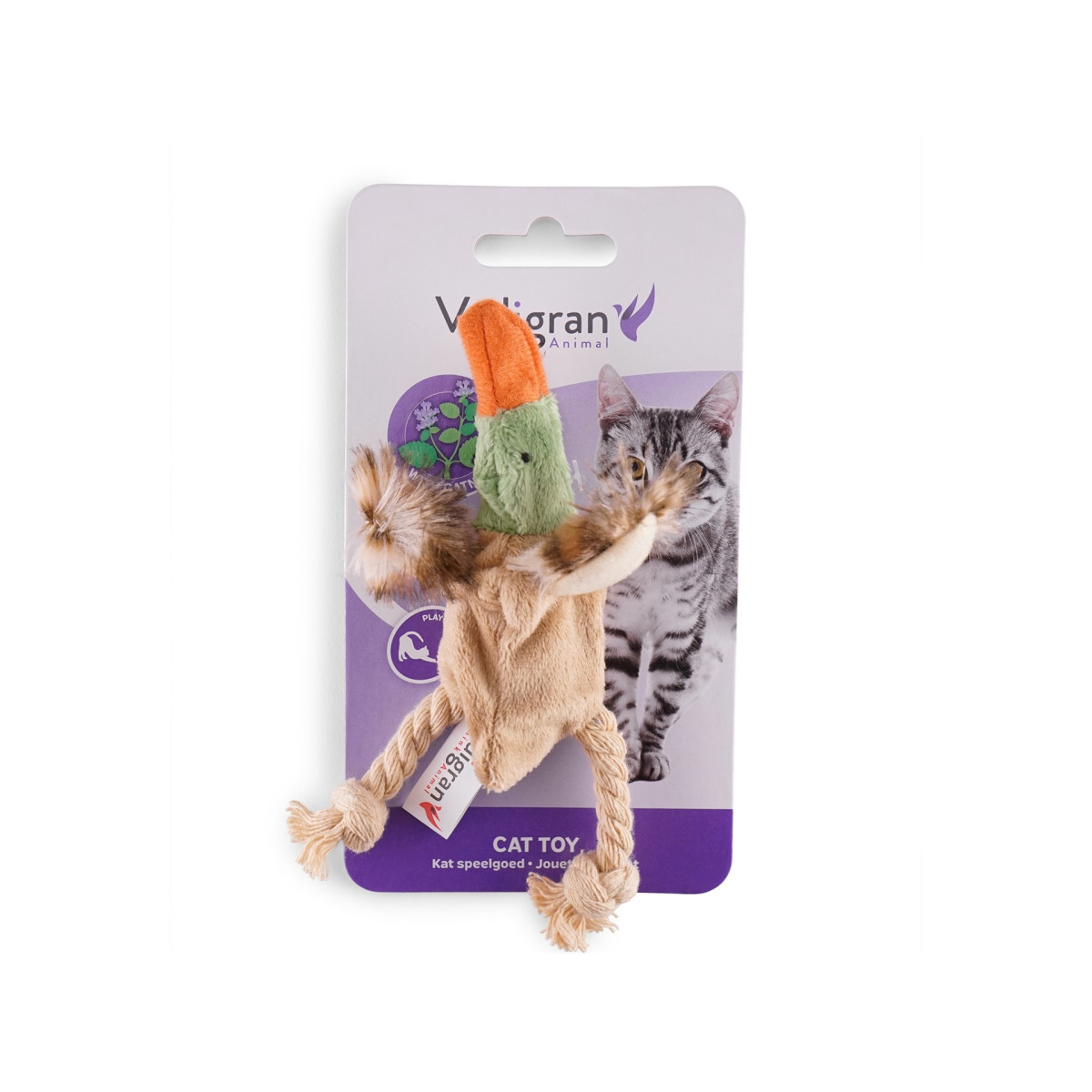 Jouet Vadigran peluche canard 16cm pour chat | DO&KA