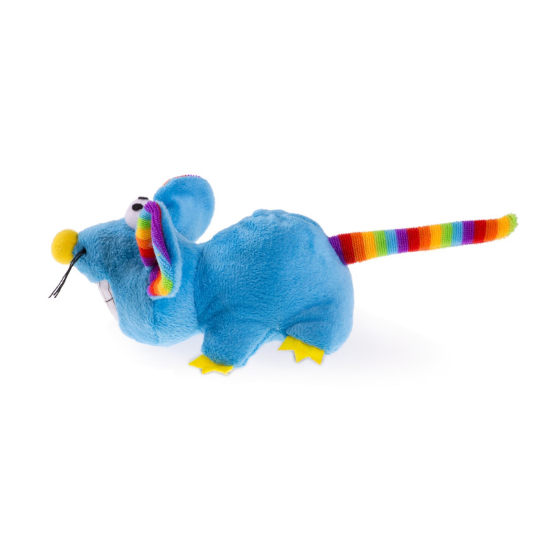 Jouet Vadigran peluche souris bleu 14cm pour chat | DO&KA
