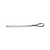 Laisse chaîne avec poignée cuir Martin Sellier noire (100cm - 2,5mm) pour chien et chat