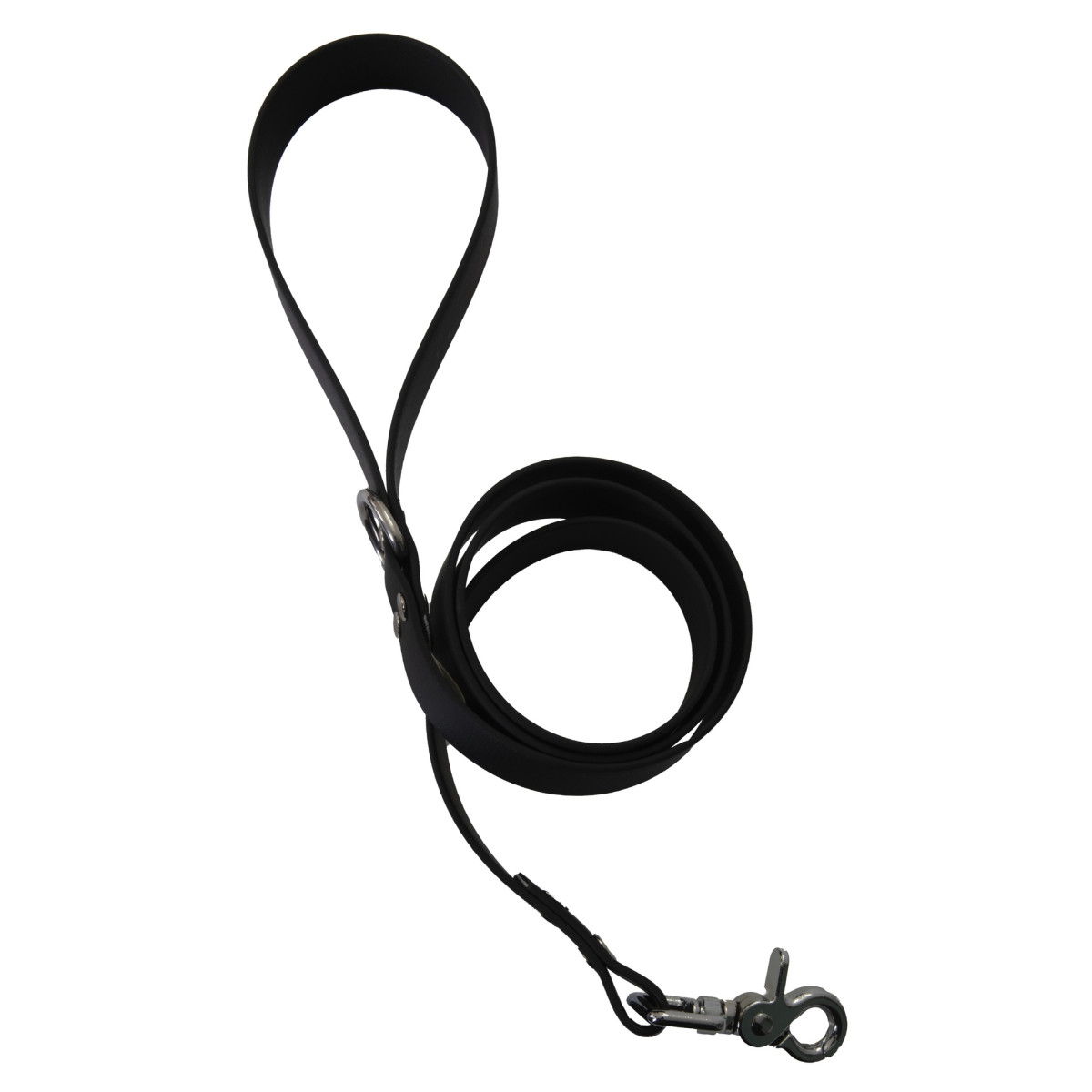 Laisse Chien ANICOOL Biothane - Noire - 1,50m - Durable & Confortable
