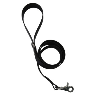 Laisse Biothane ANICOOL Noire - Idéale pour Petits Chiens (1,10m)